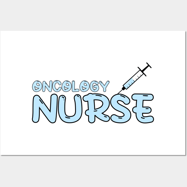 Oncology Nurse Blue Wall Art by MedicineIsHard